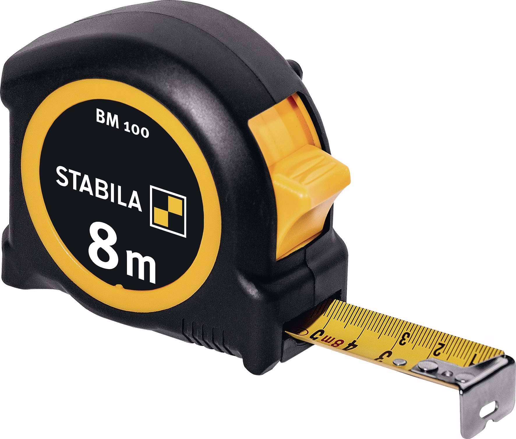 Taschenrollbandmaß BM 100 L.8m B.25mm mm/mm EG II ABS/TPE Metall-Clip
