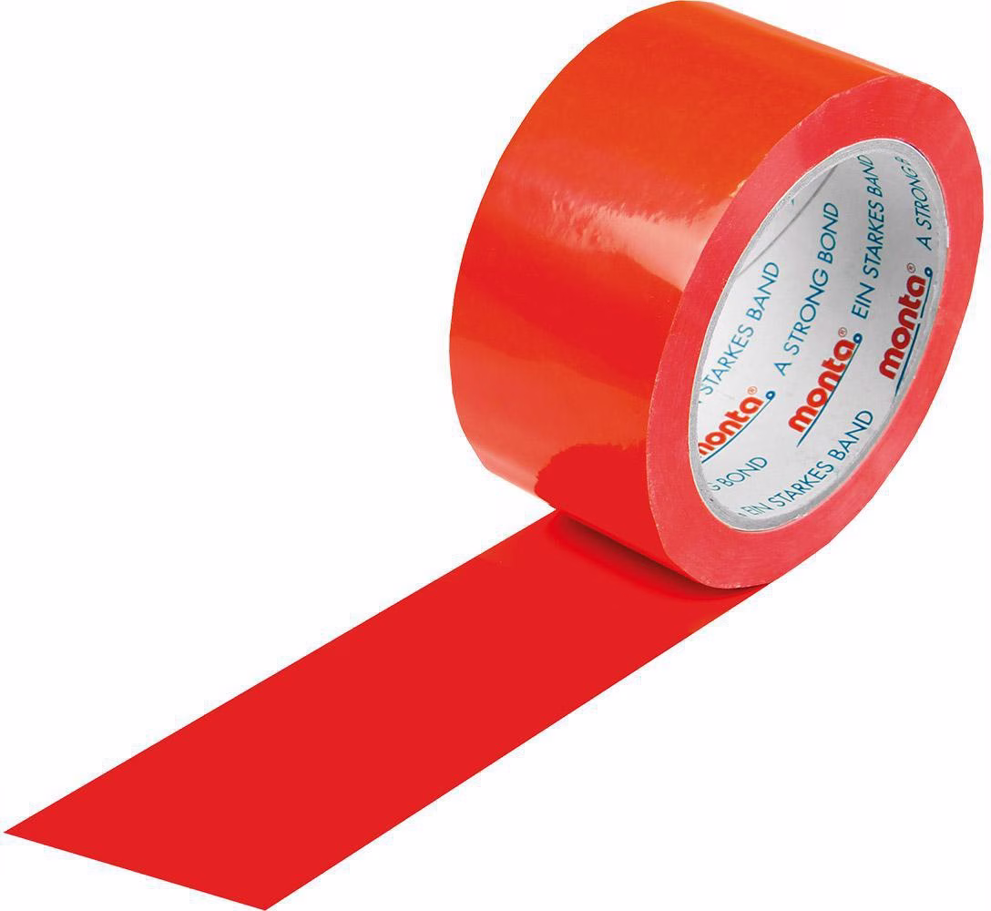 Klebeband monta 250F Breite 50mm Länge 66m Stärke 57µ PVC rot leise