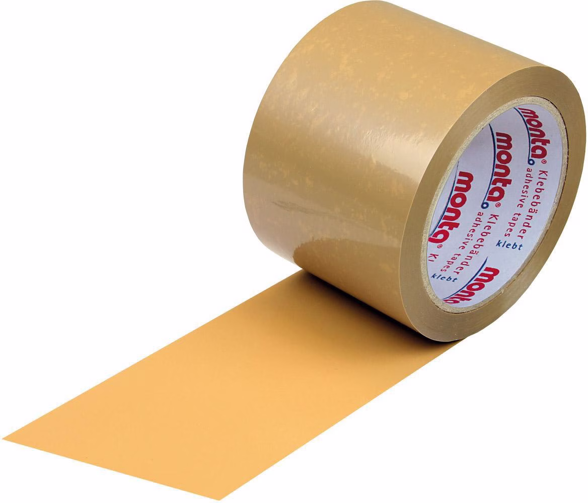 Klebeband monta 281 Breite 75mm Länge 66m Stärke 54µ PVC braun leise