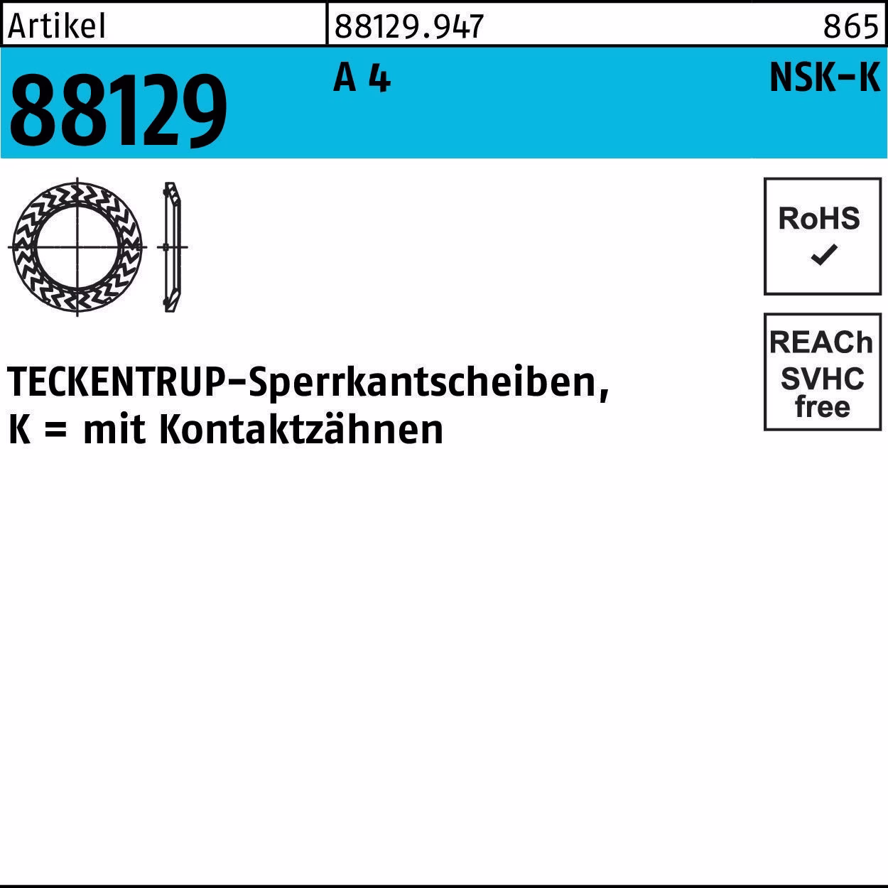 Sperrkantscheibe R 88129 NSK-K
