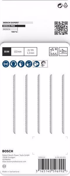 Stichsägeblatt T 321 AF Gesamt-L.132mm Zahnt.1,2mm BIM 5 St./Karte