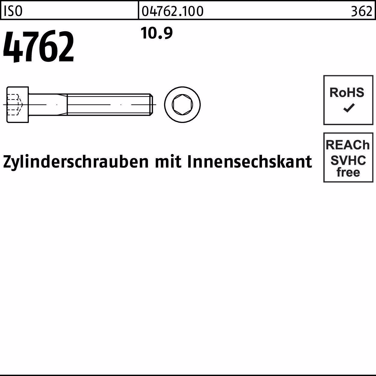 Zylinderschraube ISO 4762 10.9
