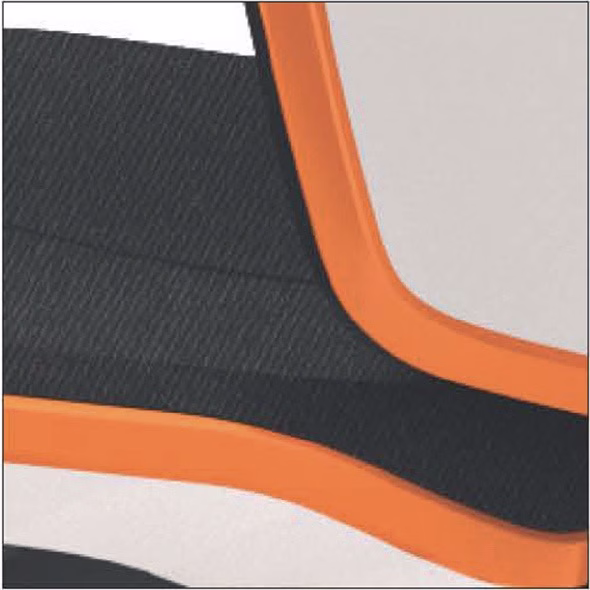 Arbeitsdrehstuhl Neon Rl.o.Polsterelement orange