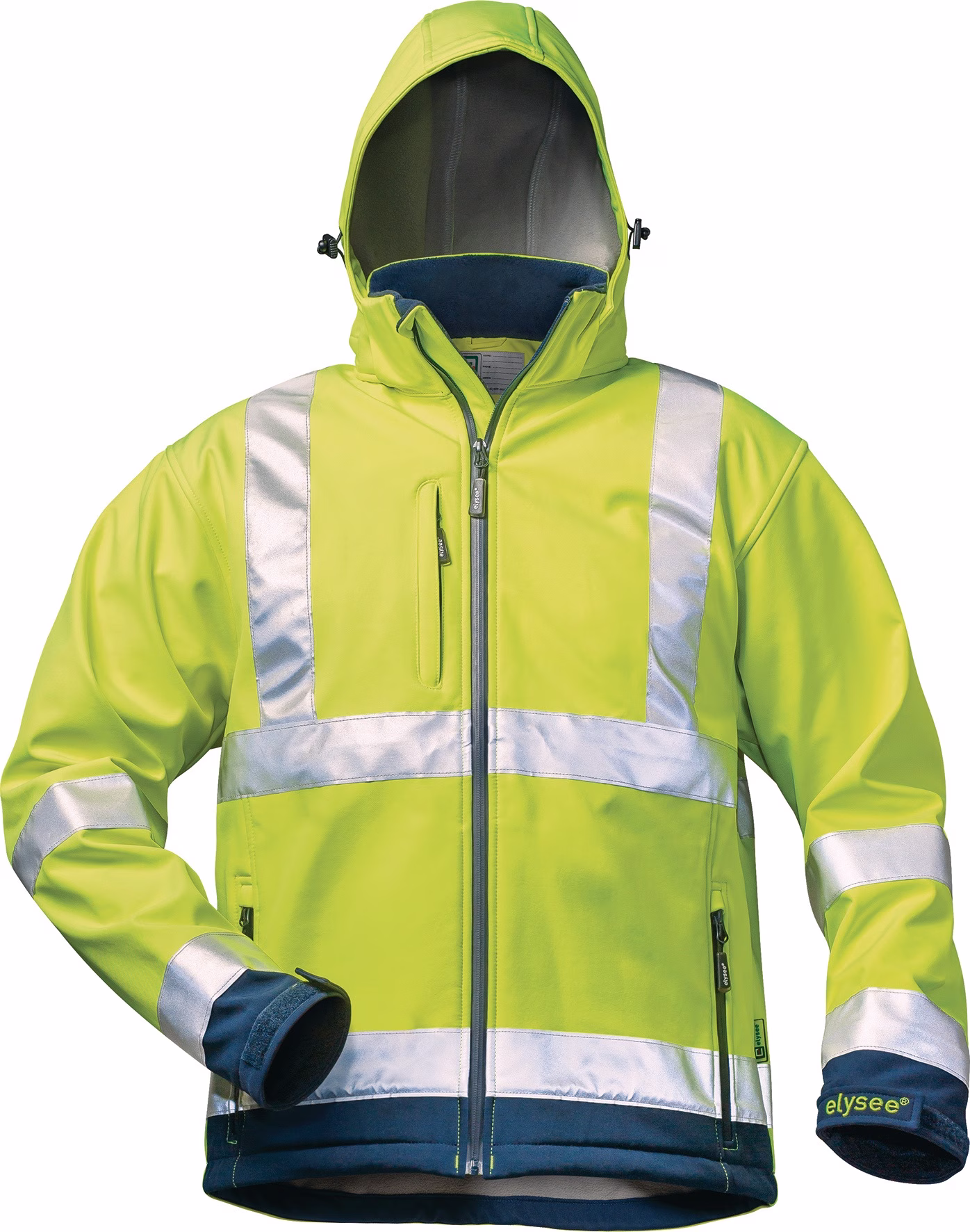 Warnschutz-Softshelljacke LIAM fluoresz.gelb/marine