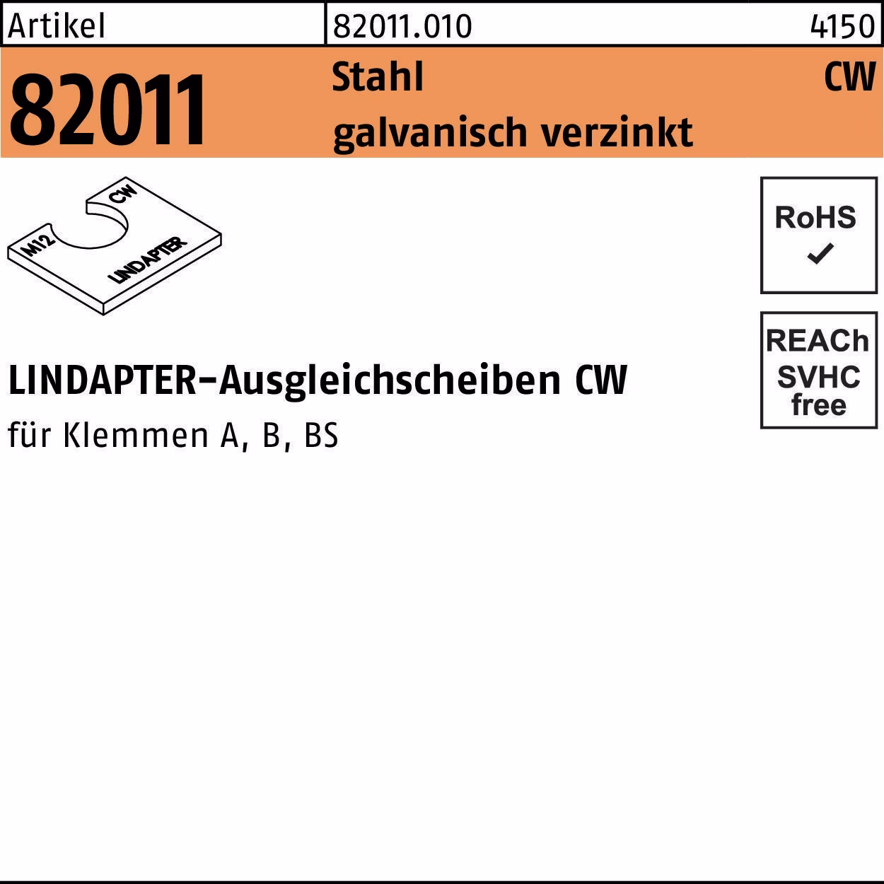 Ausgleichscheibe R 82011 CW Stahl