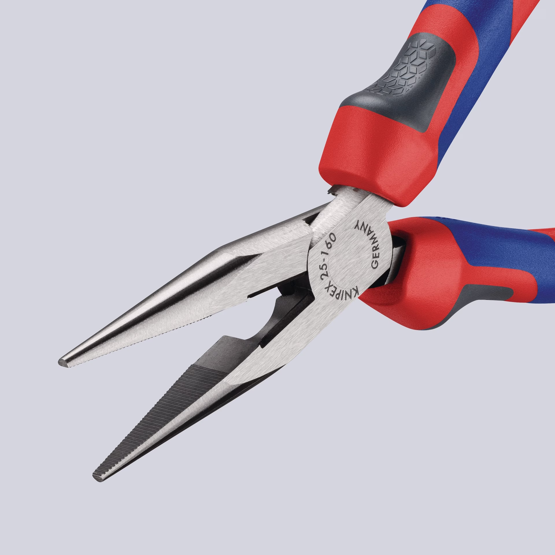 Flachrundzange L.160mm flach/rund ger.pol.Comfort-Griff