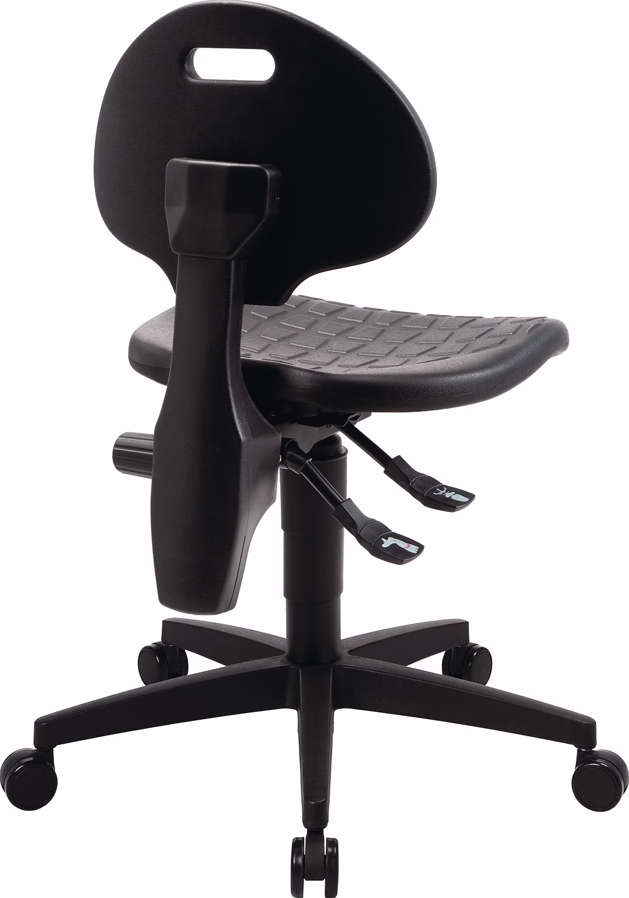 Arbeitsdrehstuhl TEC 25 5-Fuß PA schwarz schwarz 410-540mm