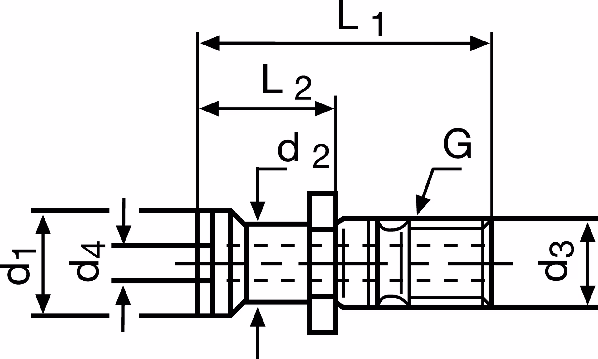 Anzugsbolzen ISO 7388/IIB SK40 m.Bohr