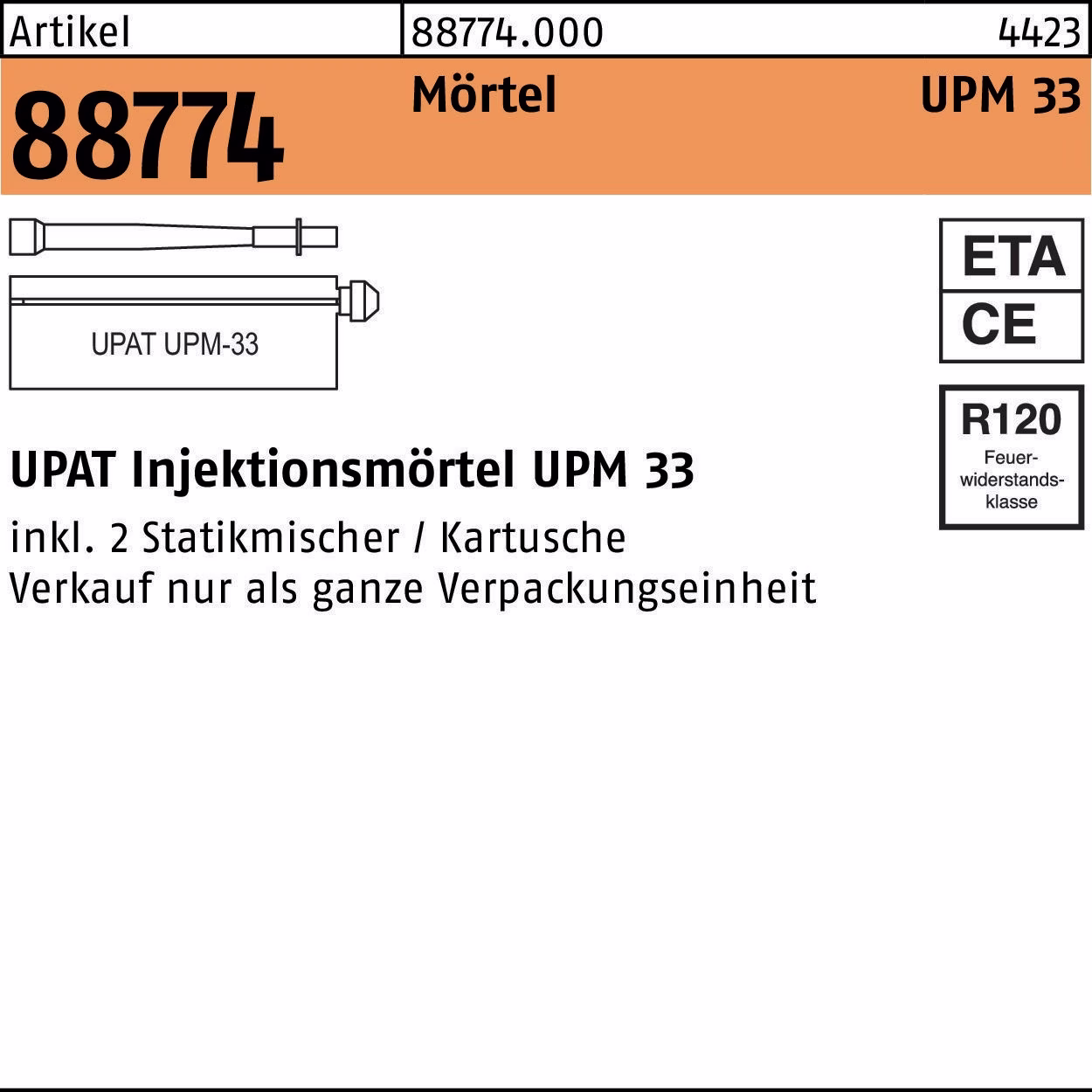 Injektionsmörtel R 88774 UPM Mörtel