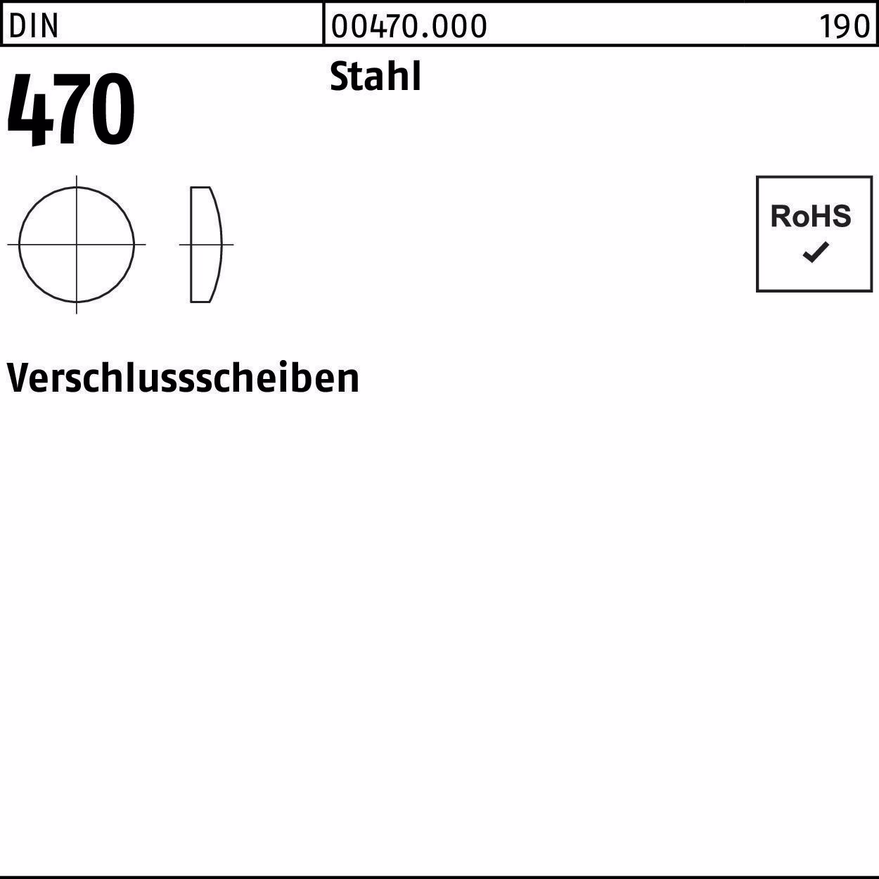 Verschlußscheibe DIN 470 Stahl