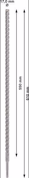 Hammerbohrer PRO SDS plus-5X D.16,0mm Arbeits-L.550mm L.610mm SDS plus 1 St.