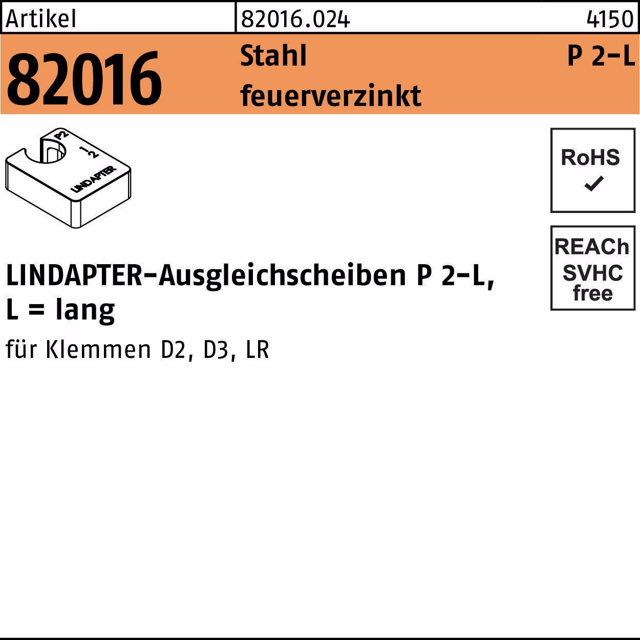 Ausgleichscheibe R 82016 GTW 40 P2 Stahl 1St