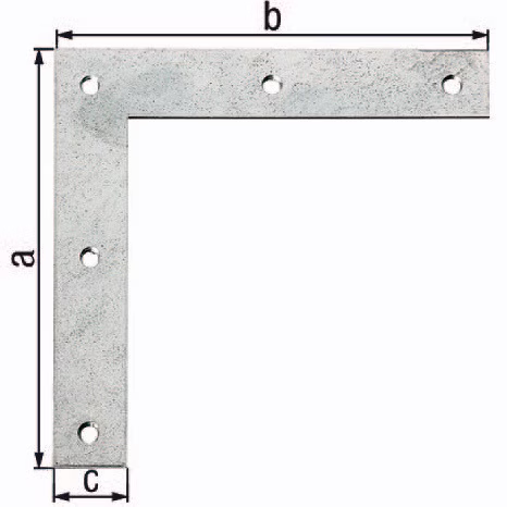 Eckwinkel Breite 30 mm Stärke 3 mm Stahl sendzimirverzinkt GAH