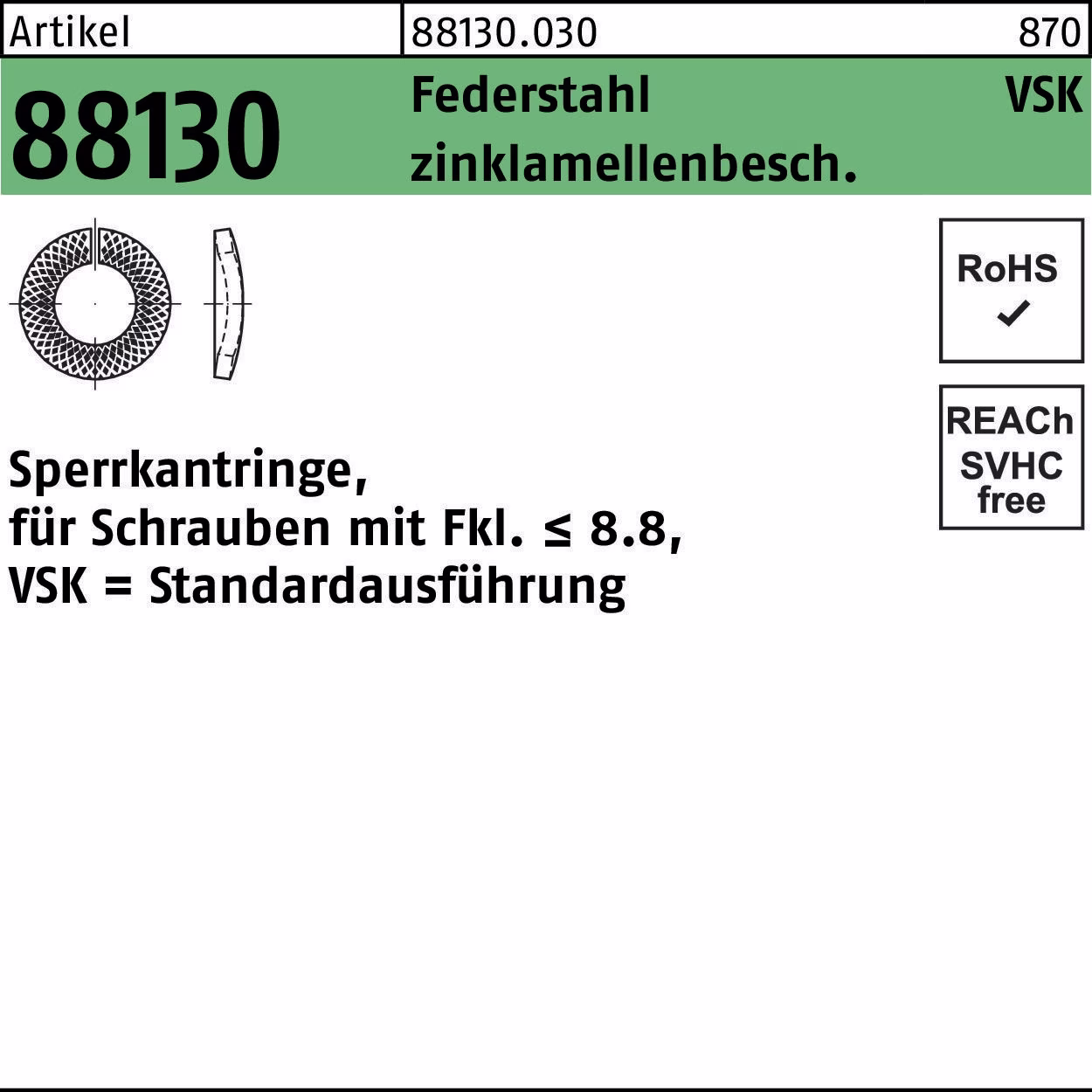 Sperrkantring R 88130