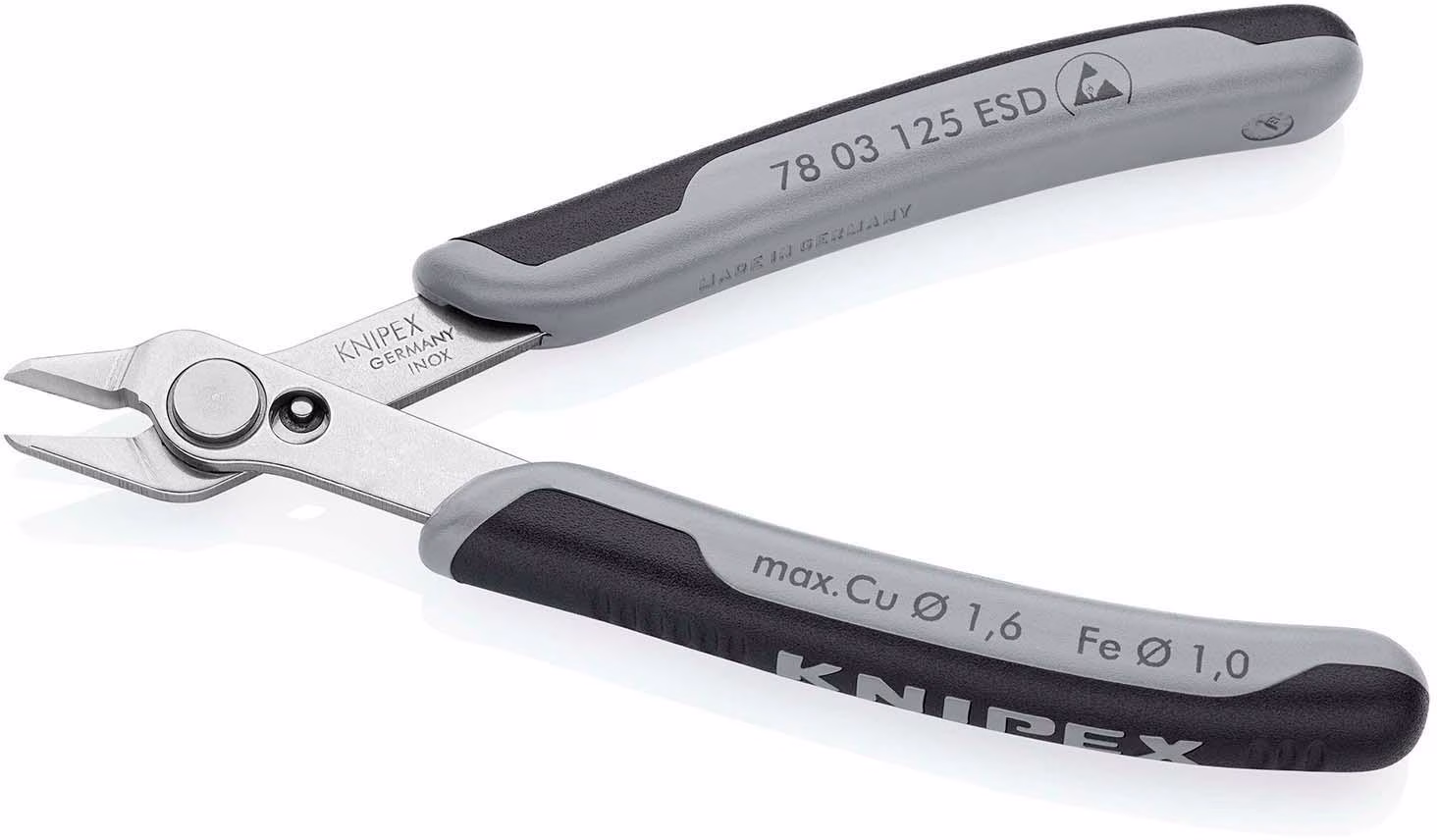 Elektronik-Seitenschneider Super-Knips® L.125mm Form 0 Facette nein pol