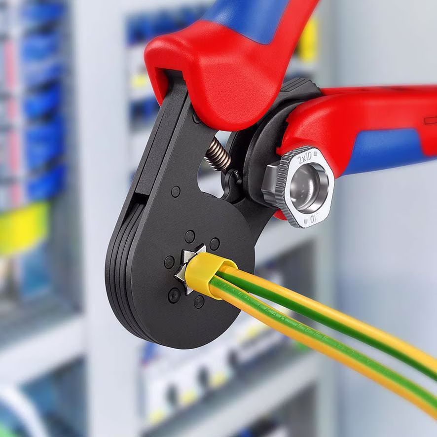 Aderendhülsenzange Gesamt-L.180mm 0,08-10,0 (AWG 28-7)mm² brün.Mehrkomp.-Hüllen