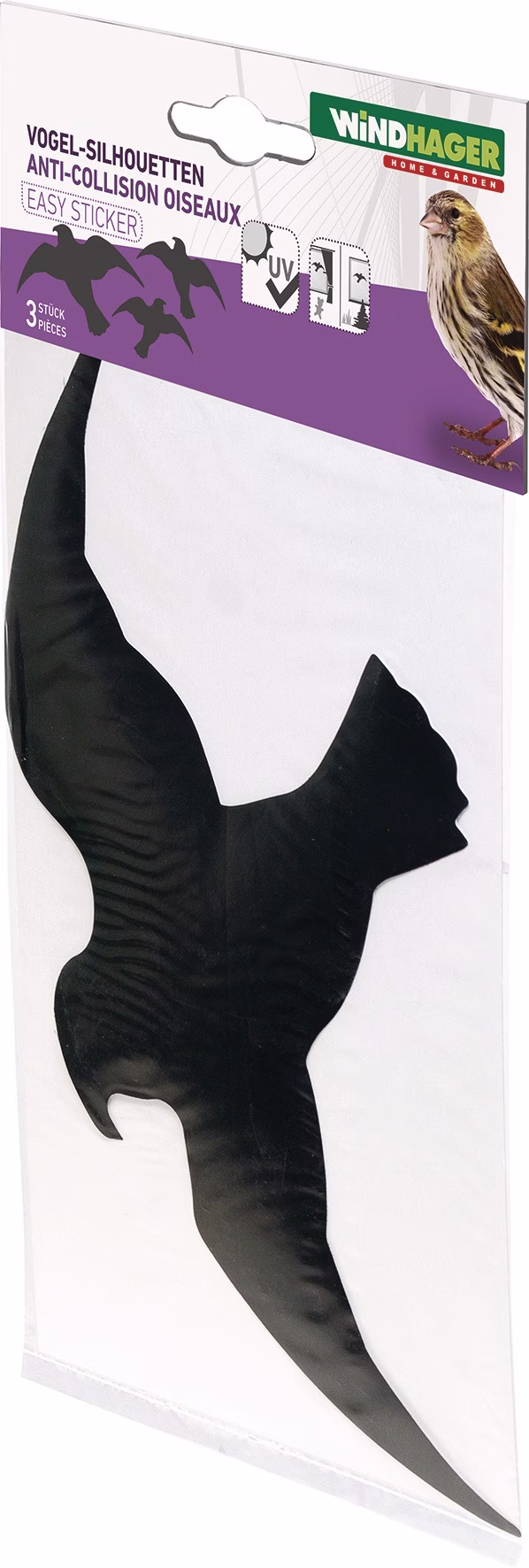 Vogel-Silhouette Easy Sticker 3 St