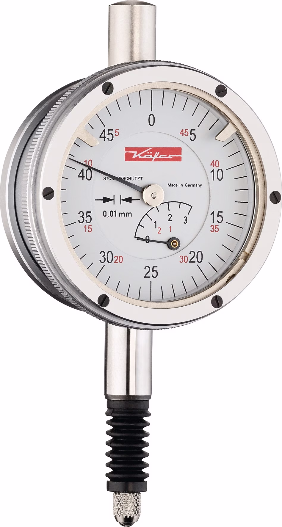 Messuhr SW Abl.0,01mm m.Stoßschutz