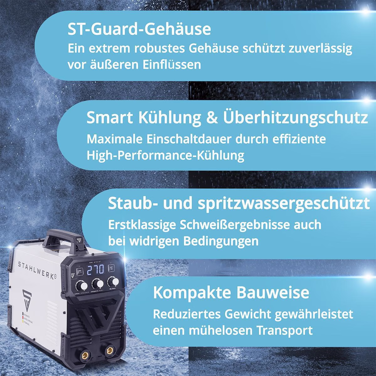 Elektrodenschweißgerät ARC 270 ST Einzelgerät m.Zub