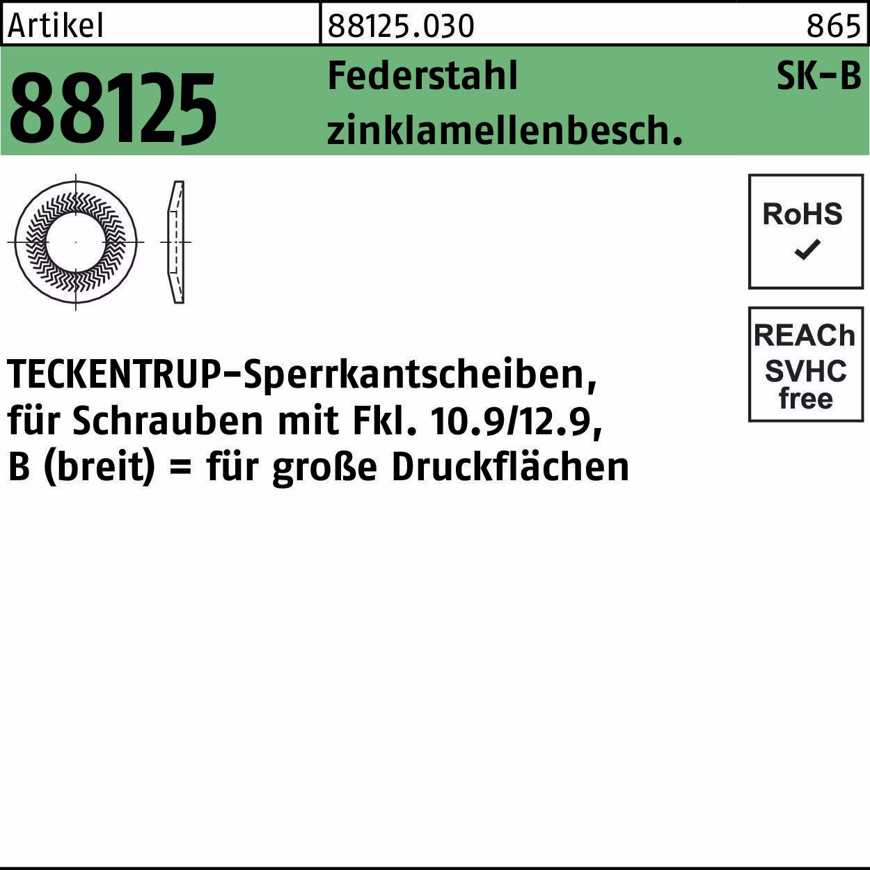 Sperrkantscheibe R 88125 B