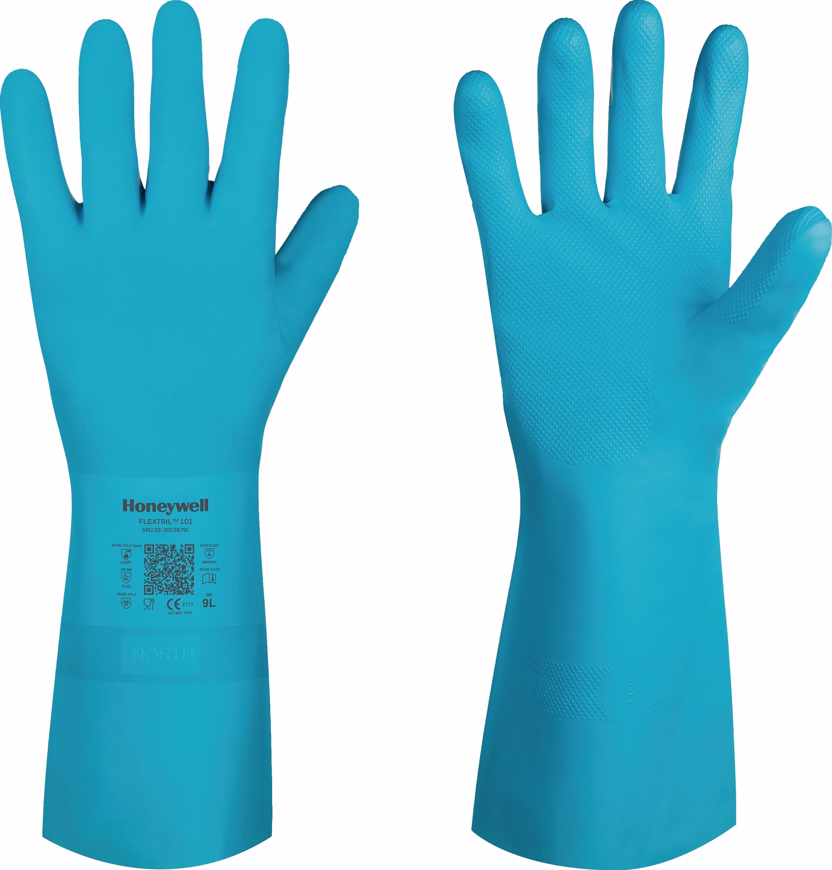 Chemiehandschuhe FLEXTRIL™ 101 grün EN 388,EN 374 PSA III