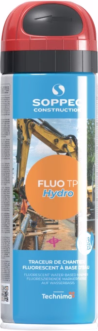 Baustellenmarkierspray Fluo TP Hydro neonrot 500ml Spraydose
