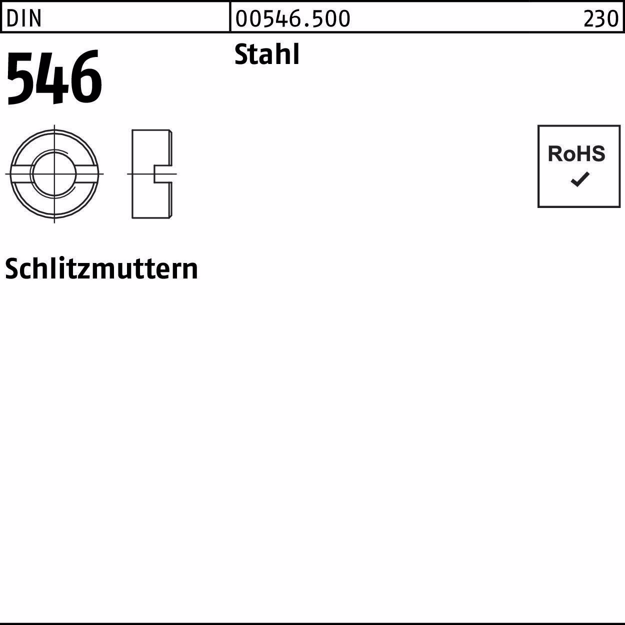 Schlitzmutter DIN 546