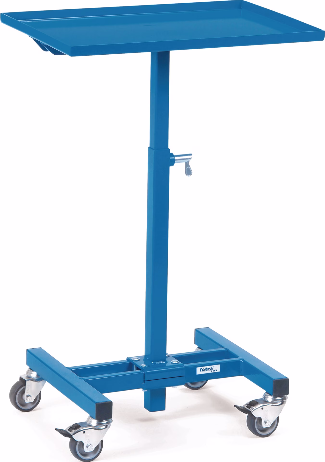 Materialständer Ladefl.-L605xB405mm verstellb.H.720-995mm blau fahrb