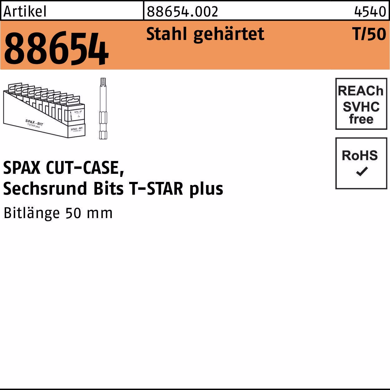 Bit R 88654 T-Star Plus SW 1/4x50 T 15 Stahl gehärtet 50 Stück