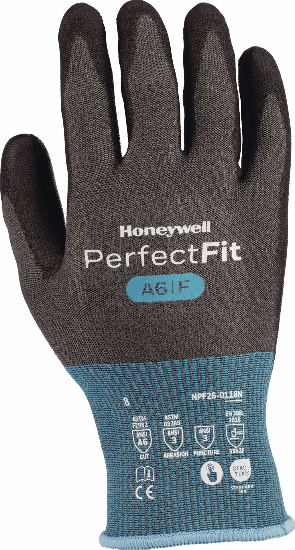 Schnittschutzhandschuhe Perfect Fit blau/schwarz EN 388 PSA II