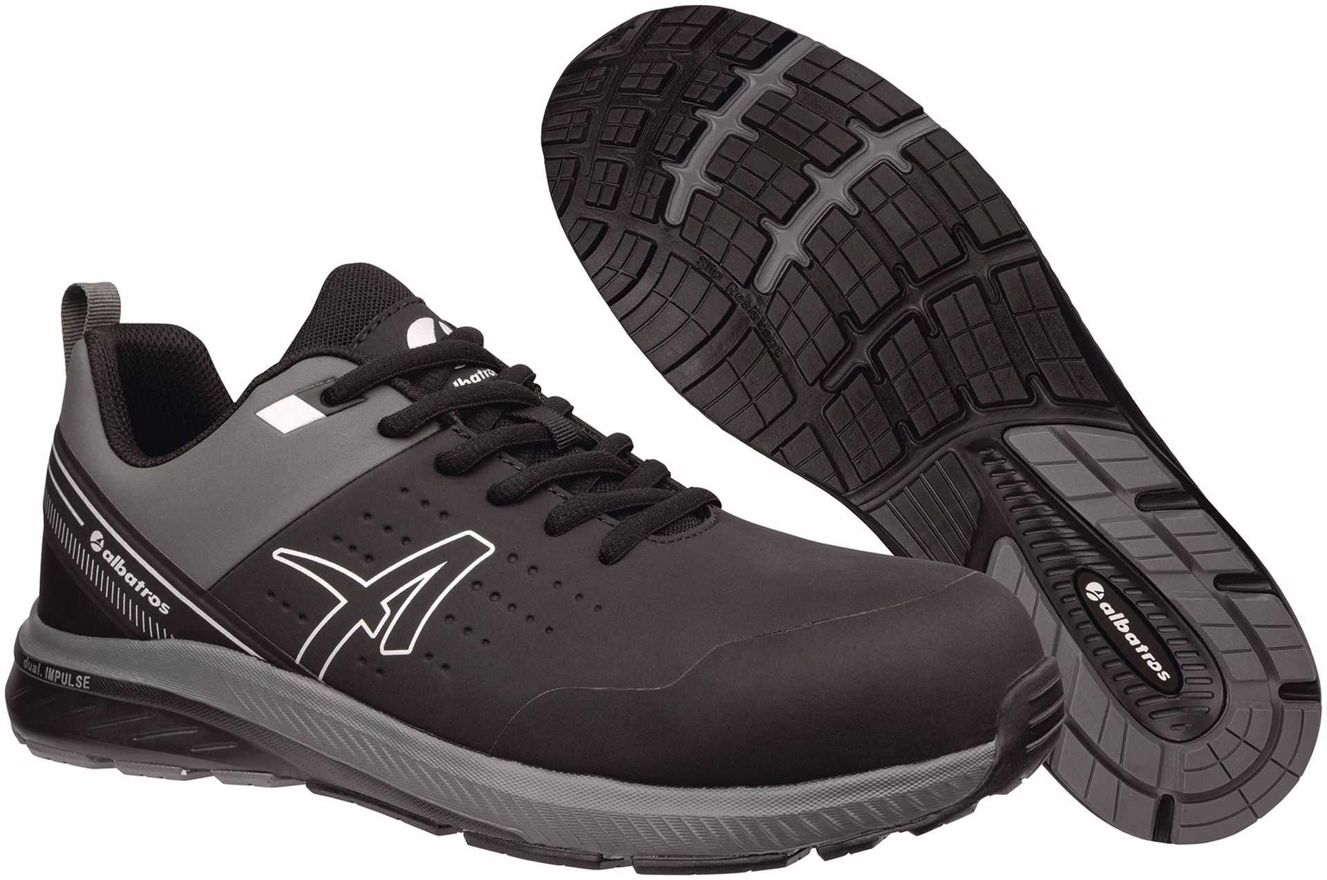 Sicherheitsschuh Vigor 2 Impulse Black Low grau S3S ESD FO HRO SR