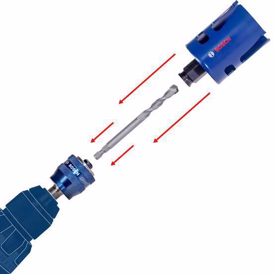 Adapter EXPERT Power Change Plus Hex 11 TCT-Bohrer f.Lochsägen