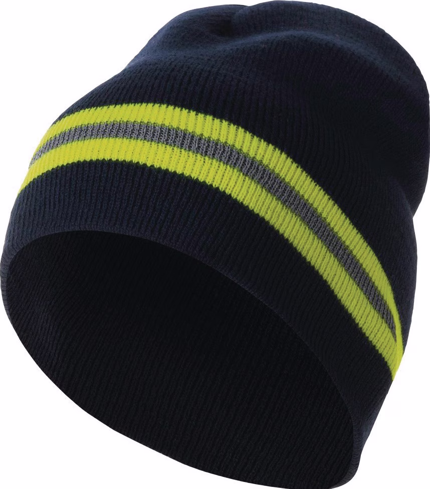 Strickmütze EIKE univ.marine/gelb