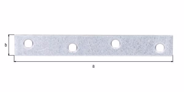 Flachverb.L.120mm B.16mm S.1,75mm STA sdmverz.Löcher 4