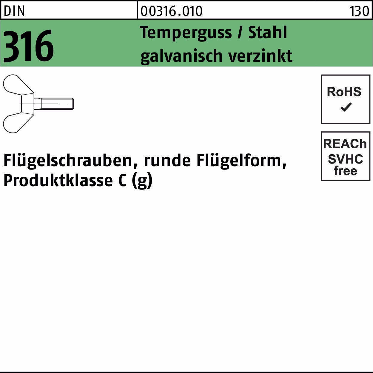 Flügelschraube DIN 316