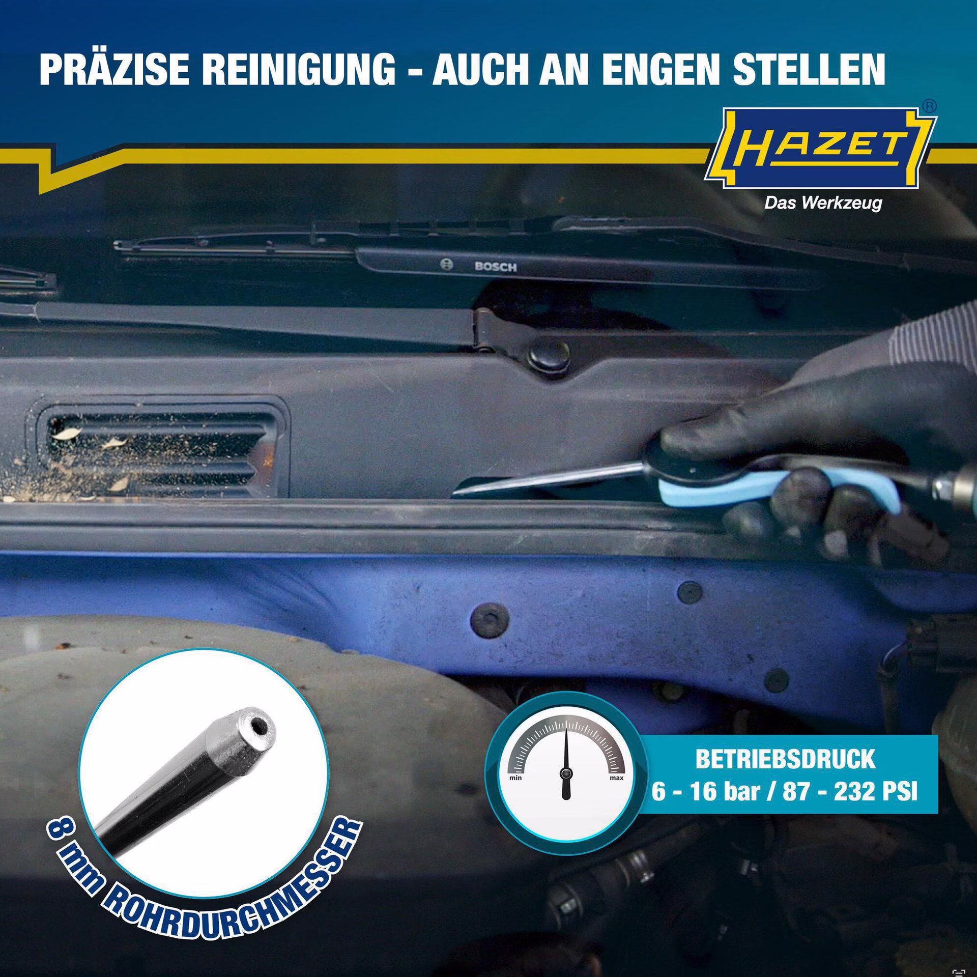 Druckluftausblaspistole 9040P-2 Kupplungsstecker DN 7,2