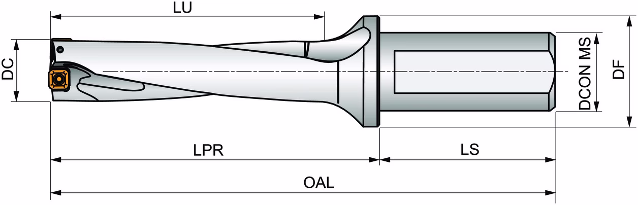 Wendeplattenbohrer 4xD ISO 804D-18-72-S25 D.25mm Schneid-D.18mm