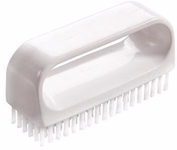 Nagelbürste mit Bügel · Nylon weiß · 6,6 cm