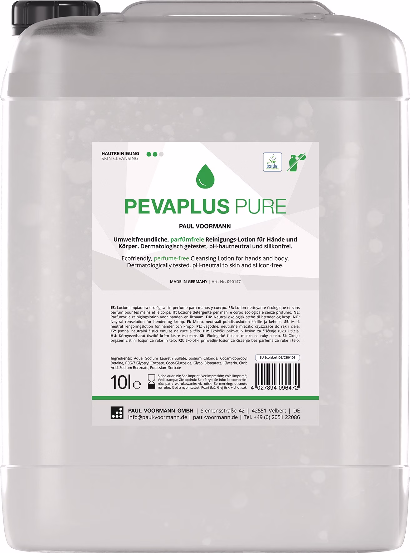 Handreinigung PEVAPLUS PURE unparfümiert