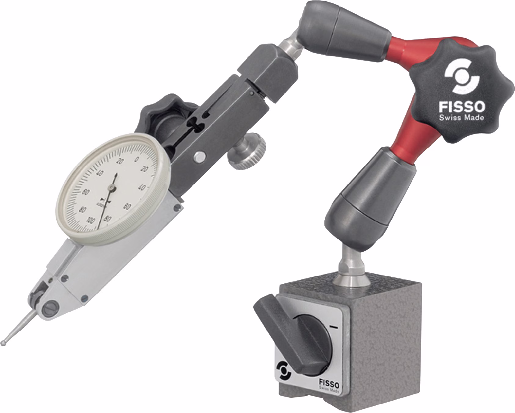 Magnetmessstativ STRATO-LINE R. 130mm Gesamt-H. 220mm Haftkraft 300 N