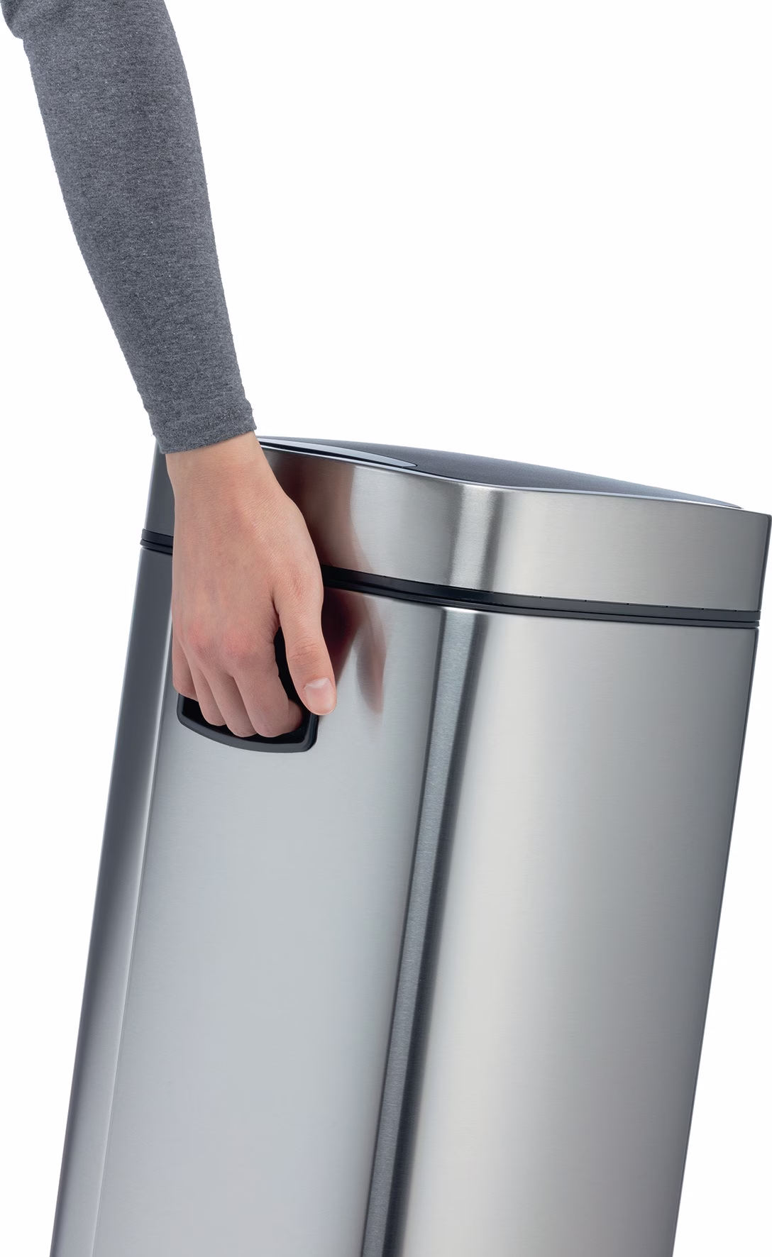 Abfallsammler NO TOUCH 12L 12l H430mm VA/Ku.metallic silber