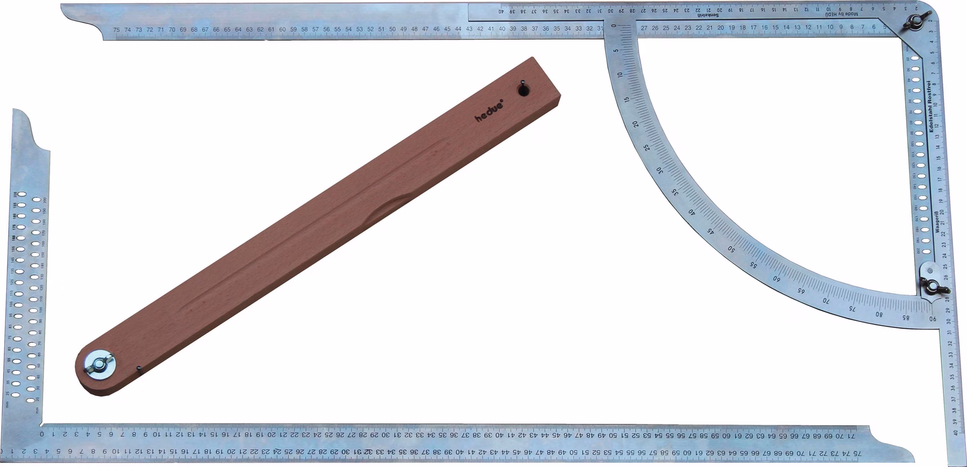 Anreißgerät Alpha Classic Set 500mm Buchenholzschmiege VA rostfr