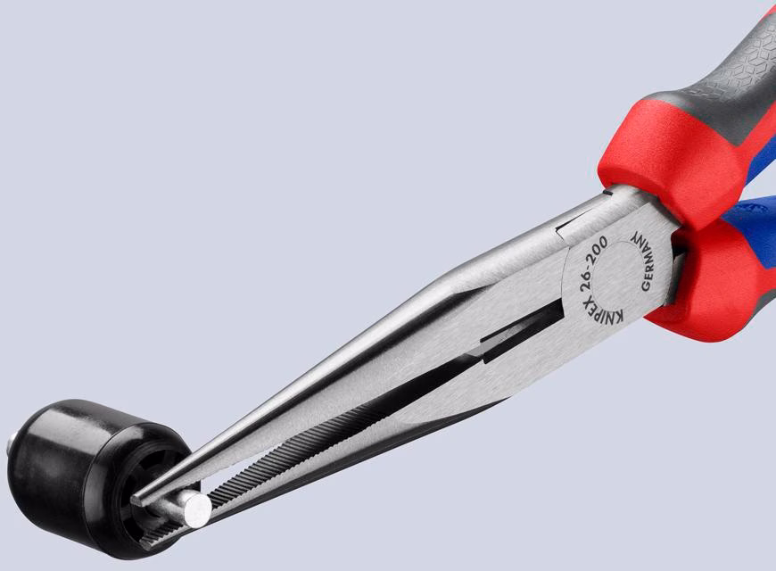 Flachrundzange L.200mm pol.ger.Comfort-Griff