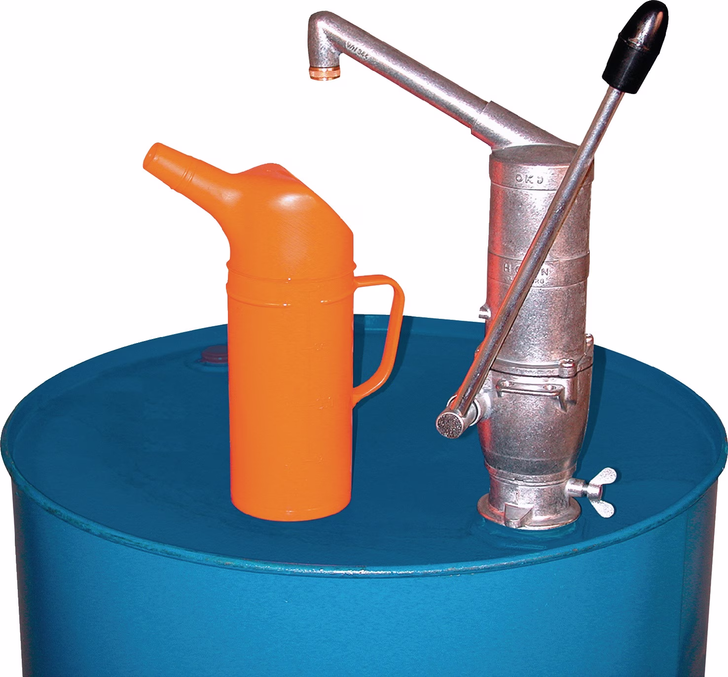 Handkolbenpumpe Zinkdruckg.0,25 l/Hub geeignet f.Motoröl,Getriebeöl