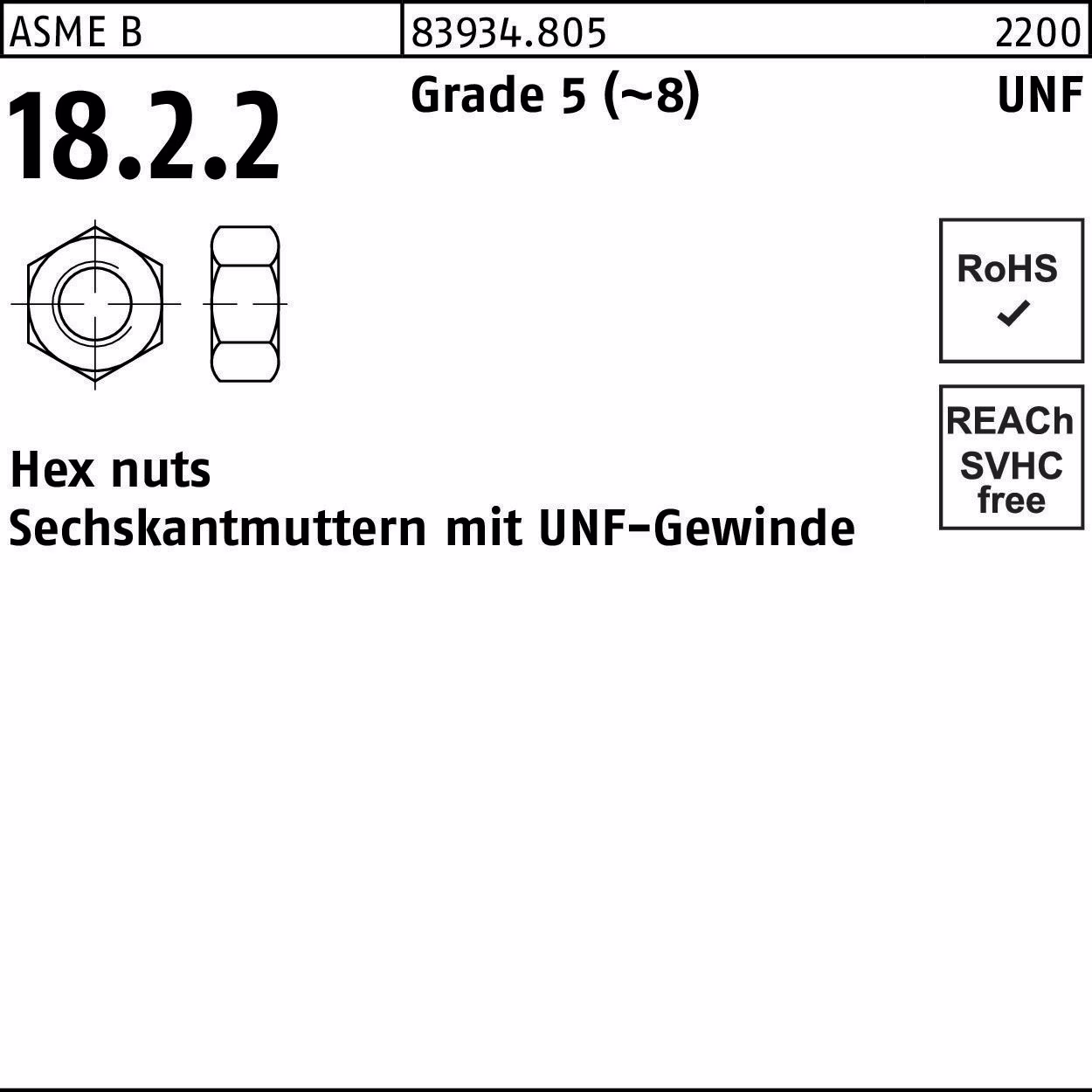 Sechskantmutter R 83934