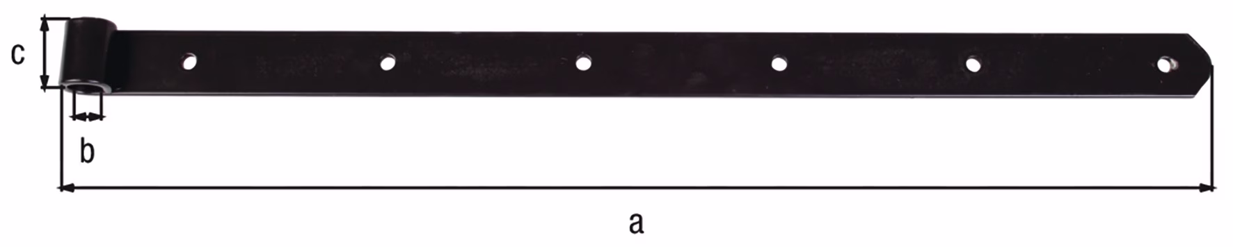 Ladenband L.300mm STA schwarz kunststoffbeschich.gerundet
