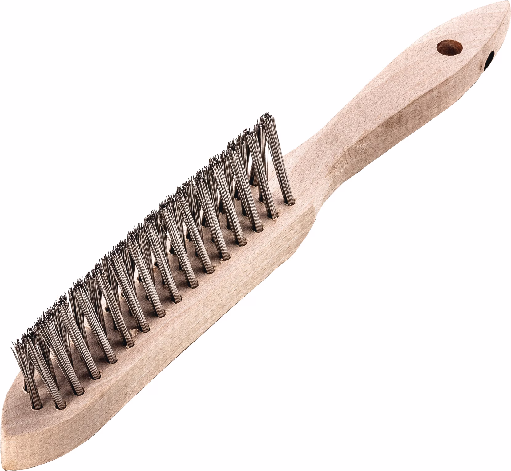 Kehlnahtbürste L.290mm 0,35mm rostfr.Draht Besatz-L.135mm 3-reihig 12