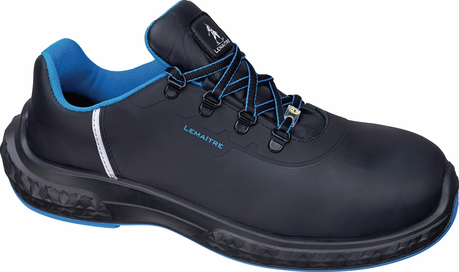 Sicherheitshalbschuh Anton low W.weit schwarz/blau S3 ESD SRC EN20345