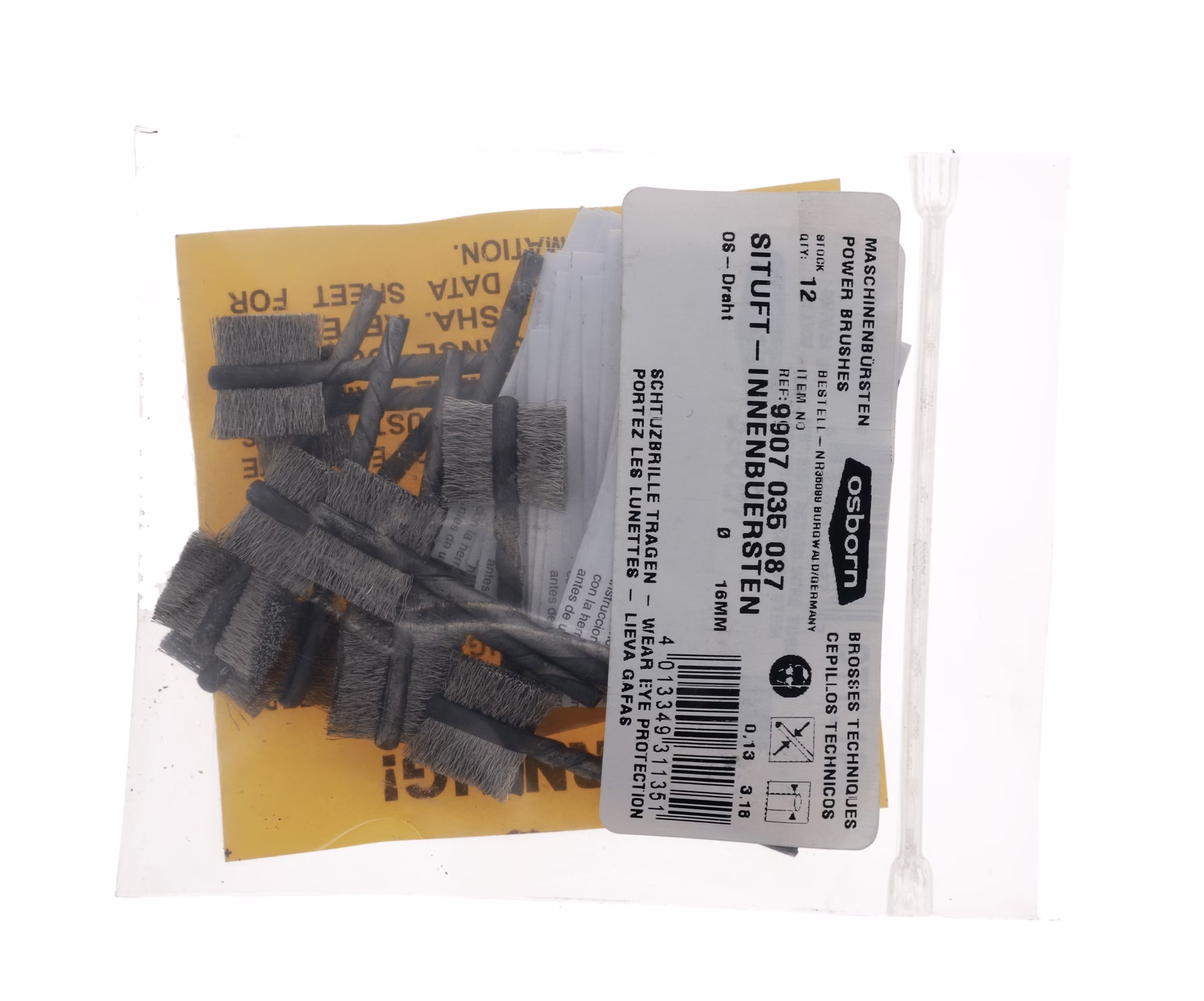 Innenbürste SITUFT D.16mm 3,18mm Drahtstärke 0,13mm Stahldraht Situft