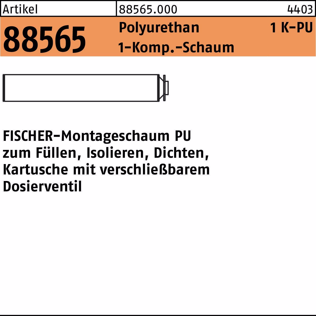 Montageschaum R 88565 PU 1 500 Polyurethan 12 Stück